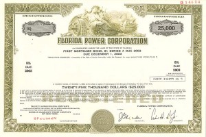 Florida Power Corporation - Specimen Stock Certificate